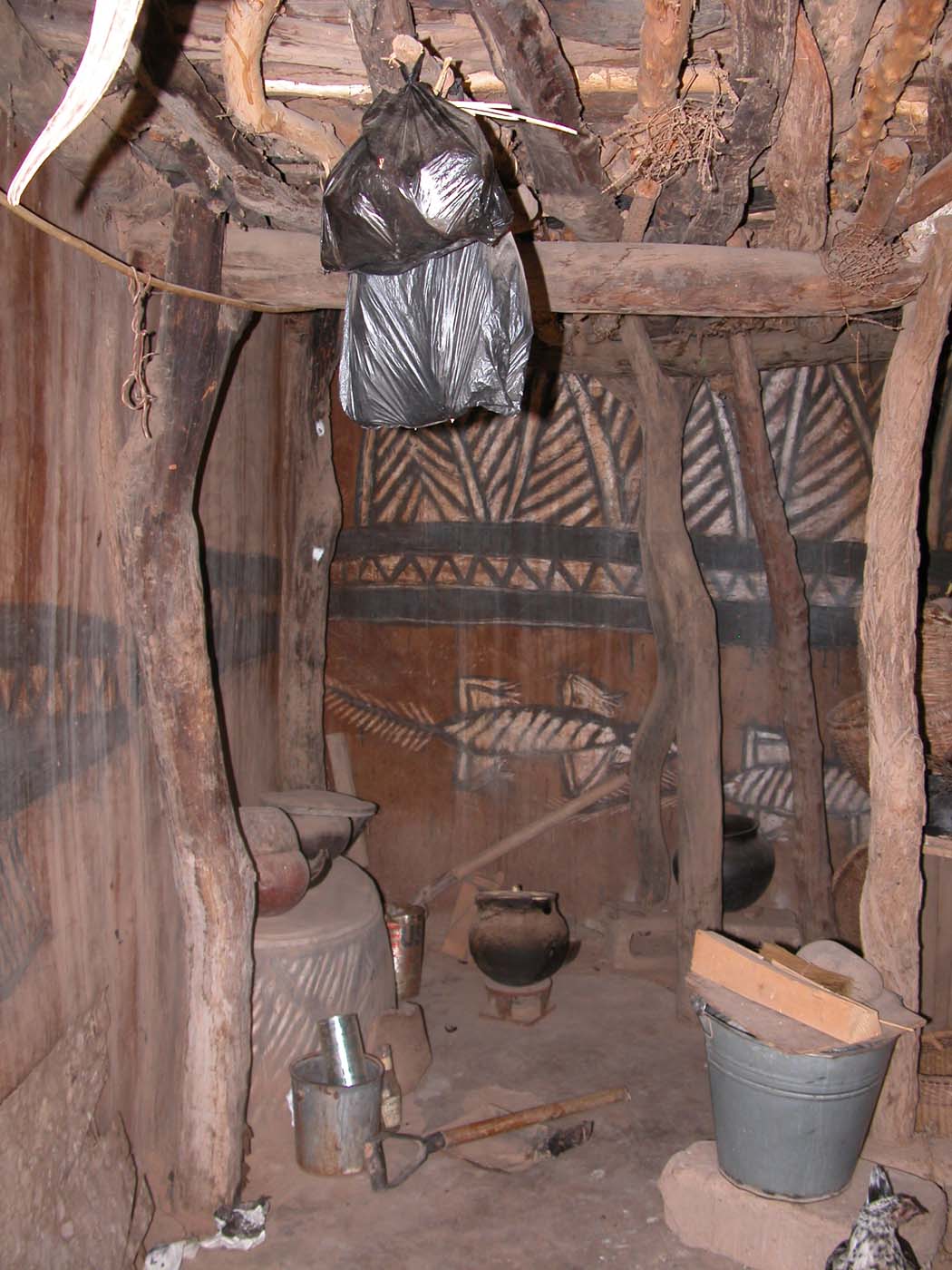Kitchen interior of a village abode