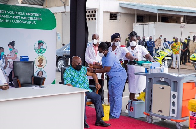 President of Ghana Receives COVID-19 Vaccination